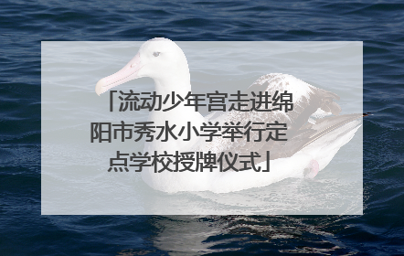 流动少年宫走进绵阳市秀水小学举行定点学校授牌仪式